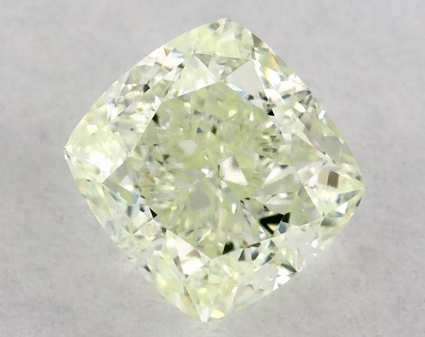 GIA 0.63 Carat Fancy Yellow Green-VS1 Cushion Modified Cut Diamond